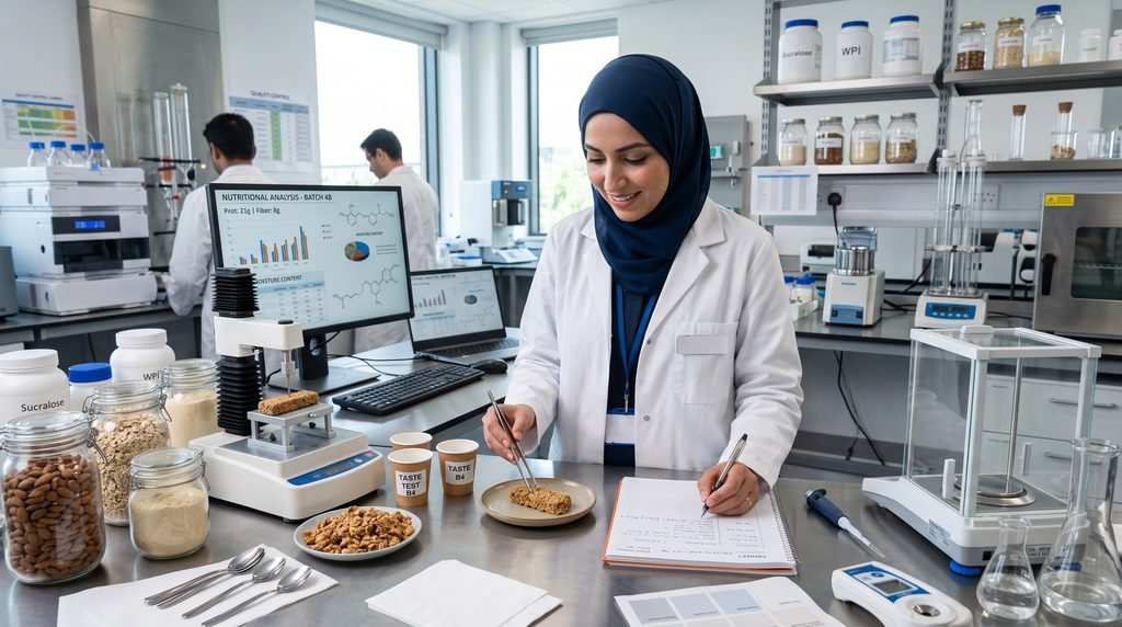 Food scientist working on food product research and development