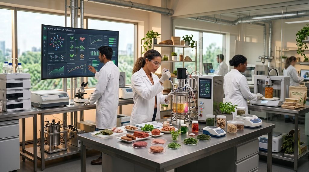 Future food science innovations including sustainable foods and advanced food technologies