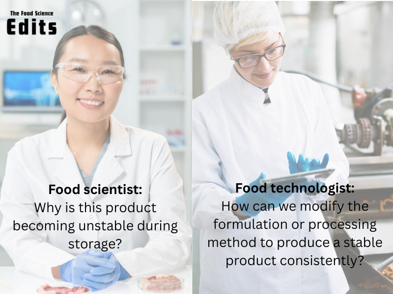 Food science vs Food technolgist